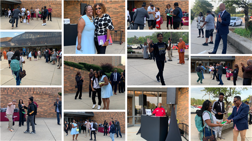 collage of clap in at davis aerospace school
